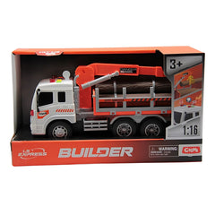 Ctoys 1:16 Sesli Ve Pilli Vinçli Kütük Taşıyıcı