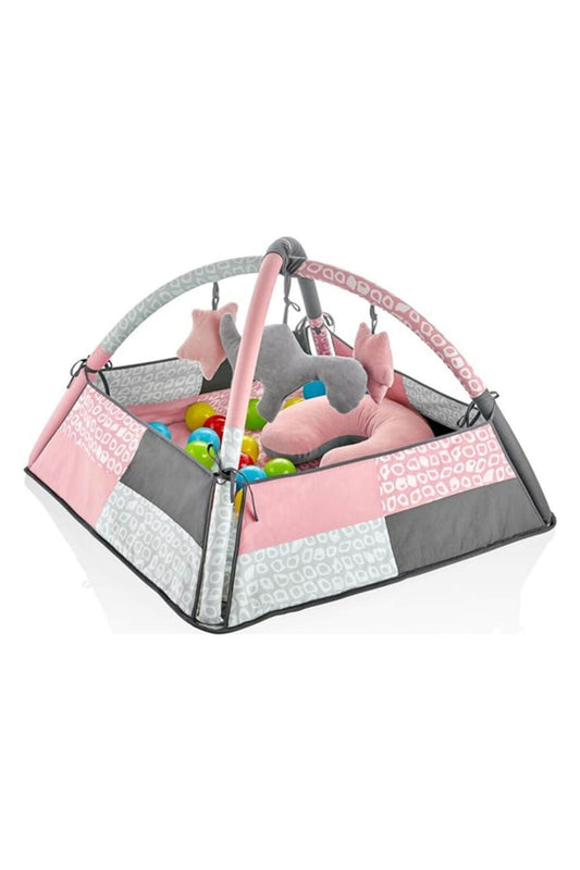 Babyjem 3 Fonksiyonlu Bebek Oyun Jimnastik Halısı Gül Kurusu