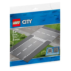 Lego City Düz Yol Ve T Kavşak Yol Plakası +5 Yaş (2 Parça) 60236
