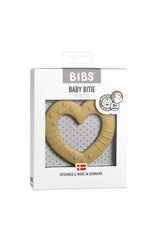 Bibs Baby Bitie Heart Mustard