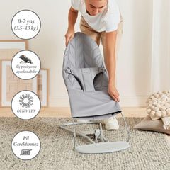 BabyBjörn Bliss Ana Kucağı Petal Woven Cotton Grey