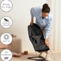 BabyBjörn Woven Jersey Ana Kucağı Üçlü Kumaş Dark Grey