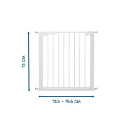 BabyDan Asta Bebek Ve Çocuk Güvenlik Kapısı 73.5 - 79.6cm Beyaz