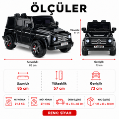 Babyhope 439 Akülü Jeep Araba 12V Boyalı Siyah