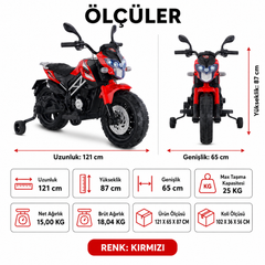 Babyhope 447 Motocross 12V Akülü Motor Kırmızı