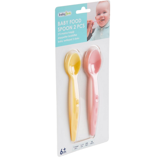 Babyjem 2'li Mama Kaşığı Pembe Sarı