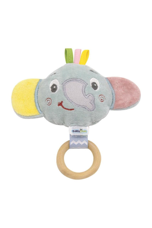 Babyjem Ahşap Halkalı Küçük Oyuncak Fil Yeşil