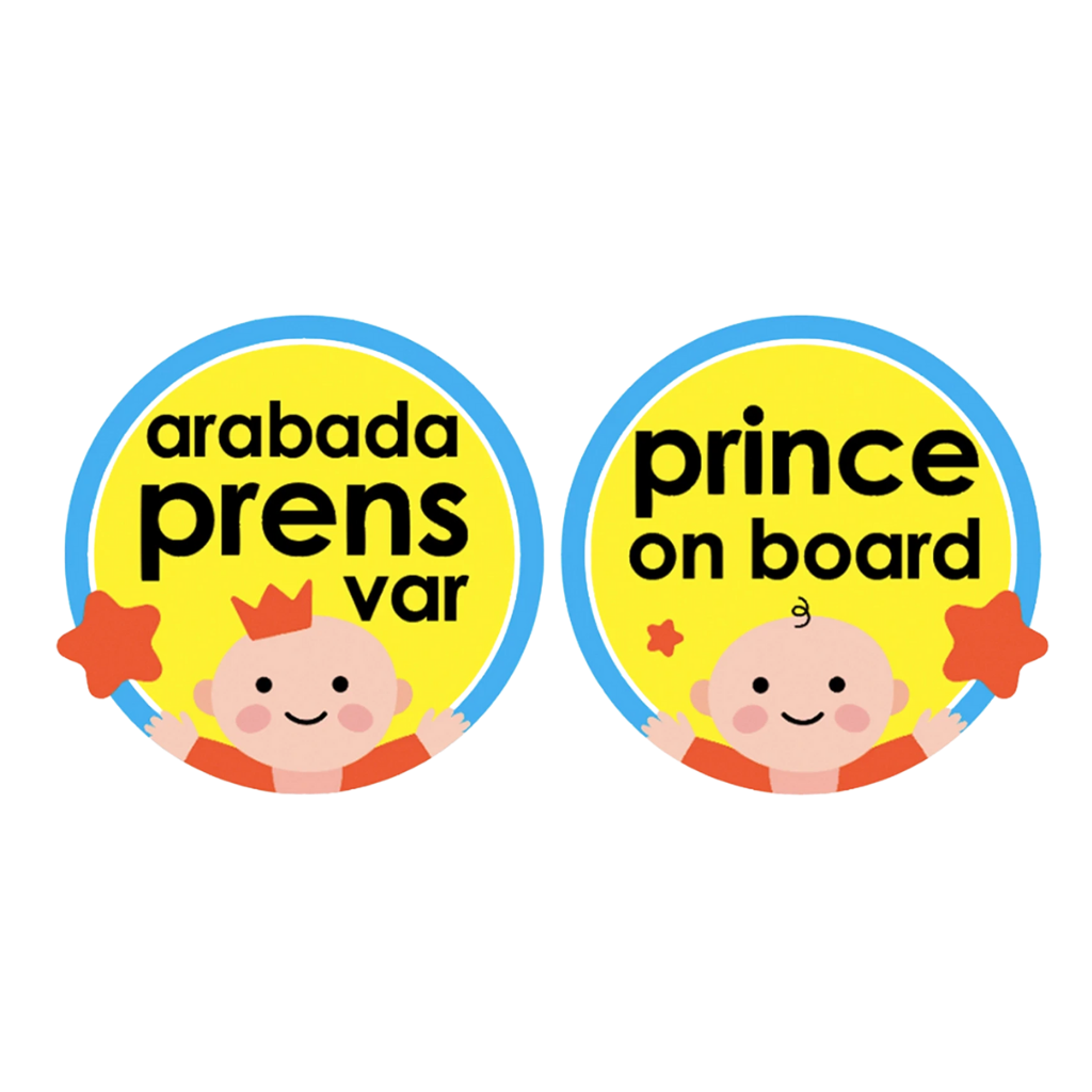 Babyjem Araba Cam Yazısı Arabada Prens Var - Welcome Baby