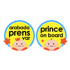 Babyjem Araba Cam Yazısı Arabada Prens Var - Welcome Baby