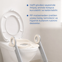 Babyjem Basamaklı Katlanır Klozet Adaptörü Kum Beji
