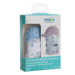 Babyjem Diş Kaşıyıcı Eldiven Kirpi Mavi
