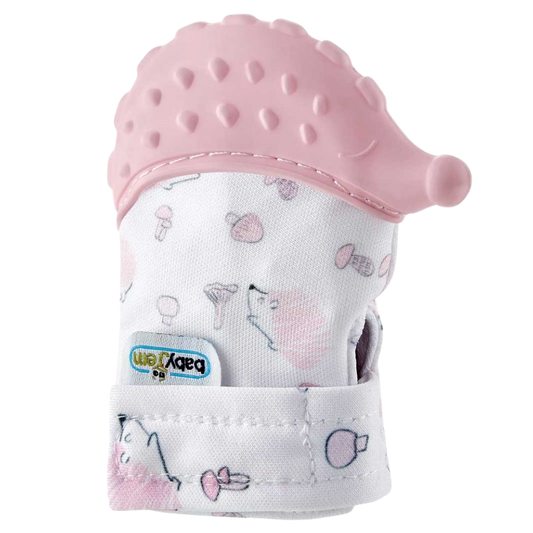 Babyjem Diş Kaşıyıcı Eldiven Kirpi Pembe