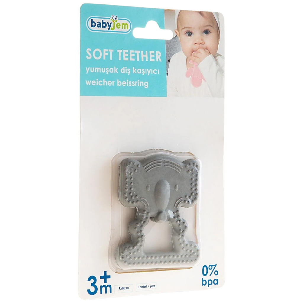 Babyjem Diş Kaşıyıcı Fil Gri - Welcome Baby