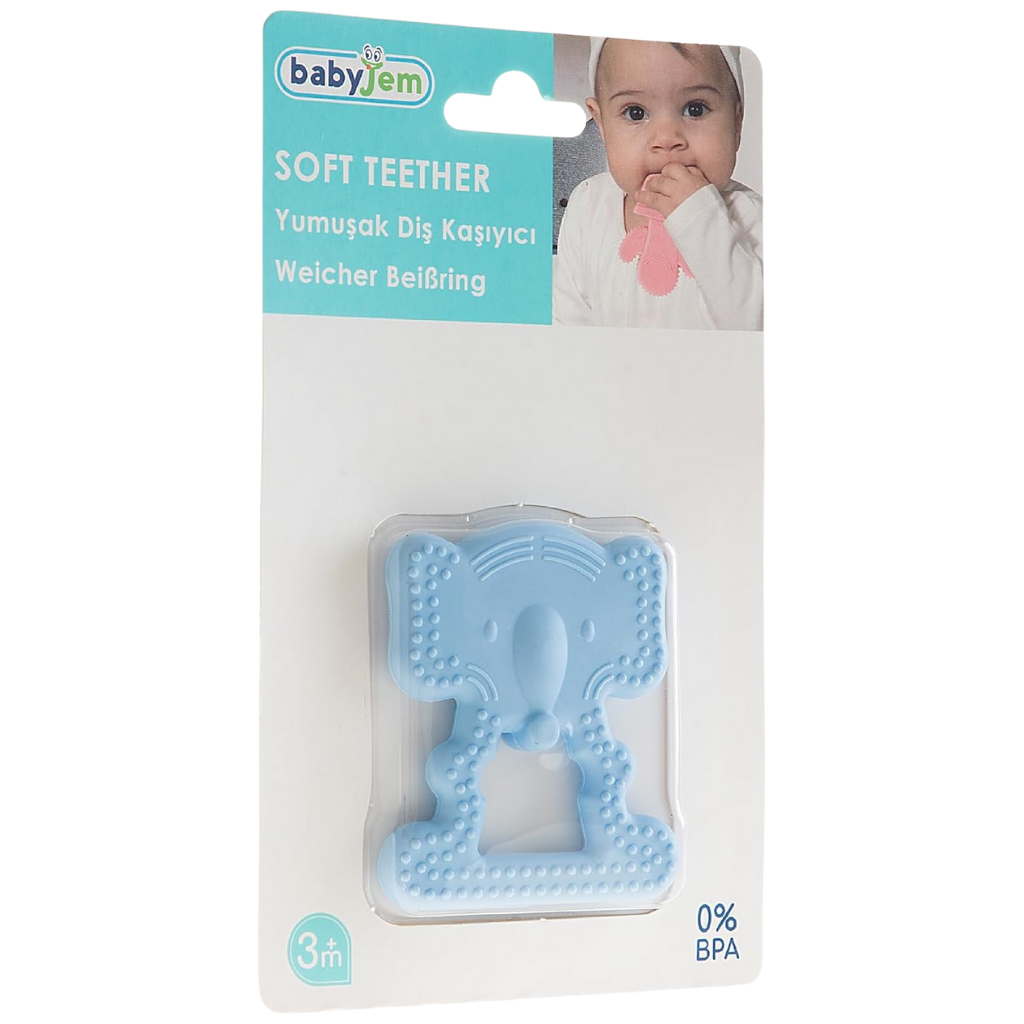 Babyjem Diş Kaşıyıcı Fil Mavi - Welcome Baby