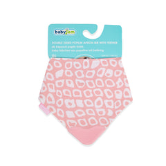 Babyjem Diş Kaşıyıcılı Poplin Fular Önlük Pembe Kareli̇