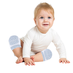 Babyjem Emekleme Dizliği Örgü Mavi