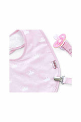 Babyjem Emzik Askılı Mama Önlüğü Pembe Taç