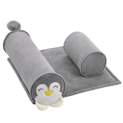 Babyjem Güvenli Uyku Yastığı Gri Penguen