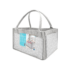 Babyjem Keçe Anne Bebek Bakım Çantası Gri Çiçek