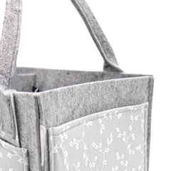 Babyjem Keçe Anne Bebek Bakım Çantası Gri Çiçek