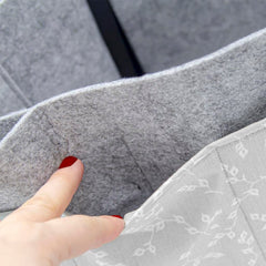 Babyjem Keçe Anne Bebek Bakım Çantası Gri Çiçek