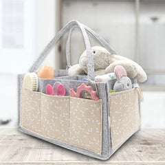 Babyjem Keçe Anne Bebek Bakım Çantası Somon Çiçek