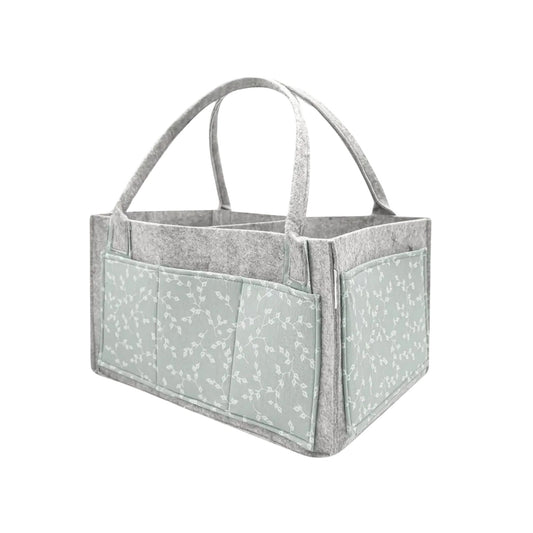 Babyjem Keçe Anne Bebek Bakım Çantası Yeşil Çiçek