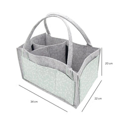 Babyjem Keçe Anne Bebek Bakım Çantası Yeşil Çiçek