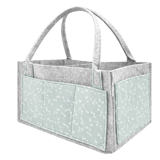 Babyjem Keçe Anne Bebek Bakım Çantası Yeşil Çiçek
