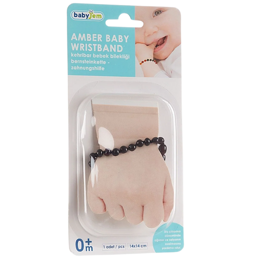 Babyjem Kehribar Bebek Bilekliği Vişne