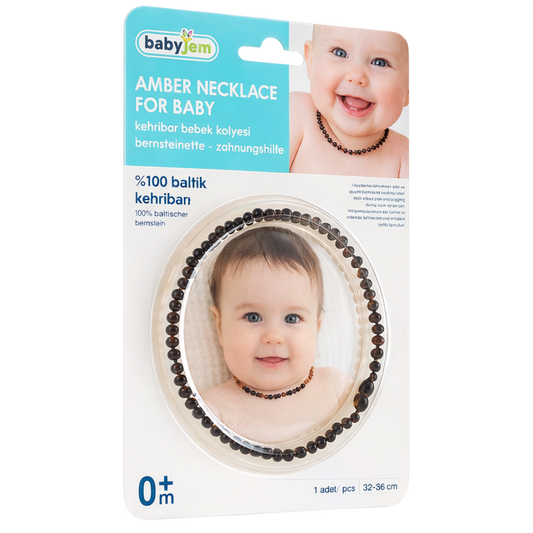 Babyjem Kehribar Bebek Kolyesi Vişne