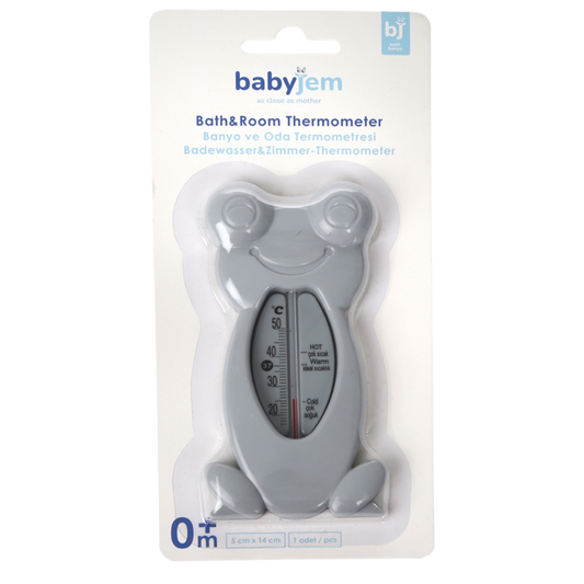 Babyjem Kurbağa Banyo Oda Termometresi Gri