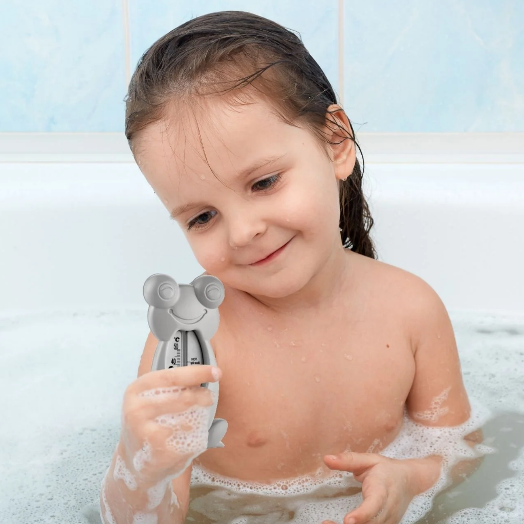 Babyjem Kurbağa Banyo Oda Termometresi Gri - Welcome Baby