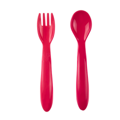 Babyjem Mama Kaşık Çatal Takımı Kırmızı