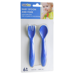 Babyjem Mama Kaşık Çatal Takımı Mavi