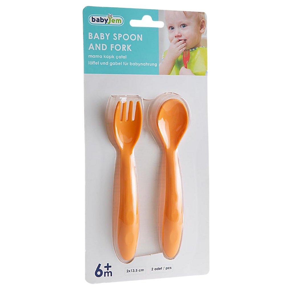 Babyjem Mama Kaşık Çatal Takımı Sarı - Welcome Baby