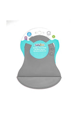 Babyjem Mini̇ Si̇li̇kon Önlük Gri̇