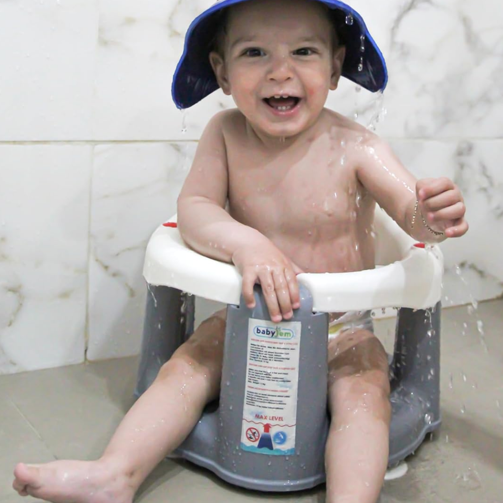Babyjem Önden Açılır Banyo Mama Oturağı Pembe - Welcome Baby