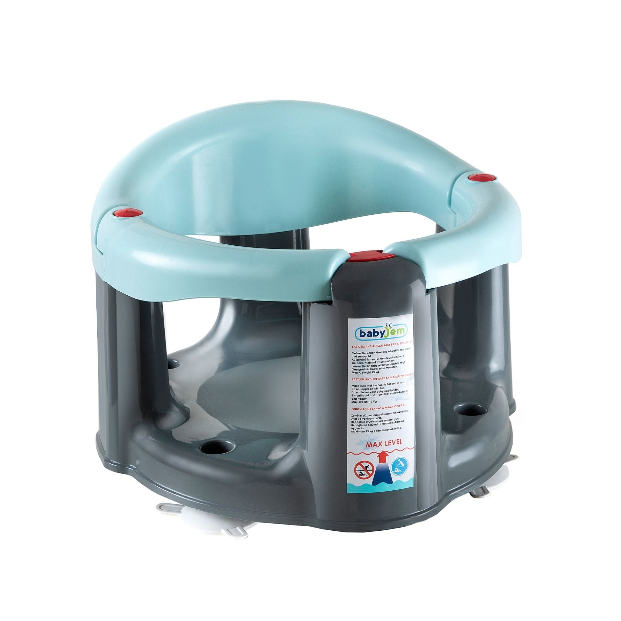 Babyjem Önden Açılır Banyo Mama Oturağı Turkuaz
