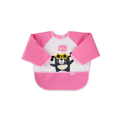 Babyjem Poli Muşamba Kollu Önlük Pembe