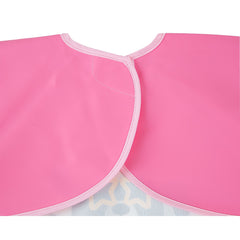 Babyjem Poli Muşamba Kollu Önlük Pembe