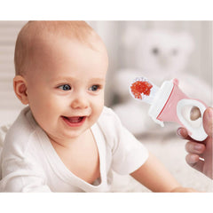 Babyjem Si̇li̇kon Uçlu Meyve Sebze Emziği̇ Pembe