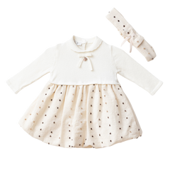 BabyMio Viskon Elbise Ekru