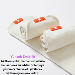 Bambino Mio Yıkanabilir Bebek Bezi Yedek Emici Takviye Pedi Booster 3'lü Paket