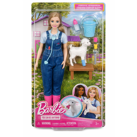 Barbie 65. Yıl Deluxe Kariyer Bebekleri Veteriner Seti HRG42