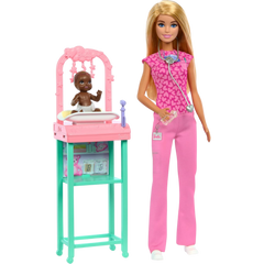 Barbie Bakım Temalı Kariyer Oyun Seti Doktor Bebek JCR72