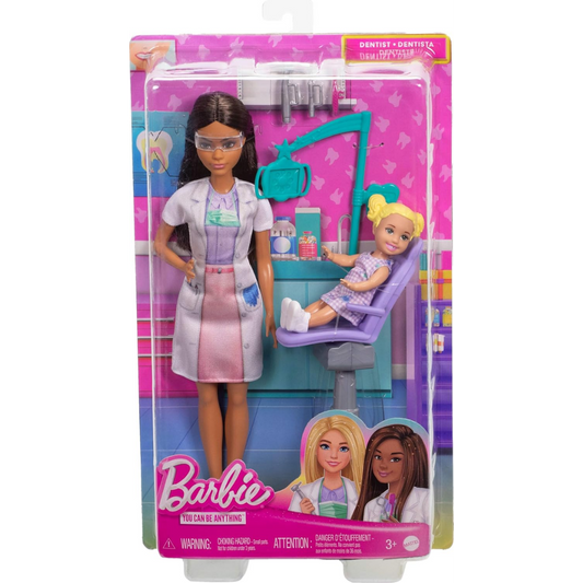 Barbie Bakım Temalı Kariyer Oyun Setleri Dişçi Bebek JCR75