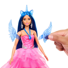 Barbie Mavi Saçlı Prenses Bebek HRR16