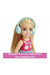 Barbie Seyahatte Chelsea Bebek ve Aksesuarları HJY17
