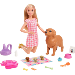 Barbie ve Yeni Doğan Köpekler Oyun Seti HCK75